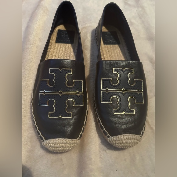 Tory Burch Navy Espadrille Flats - Picture 2 of 9